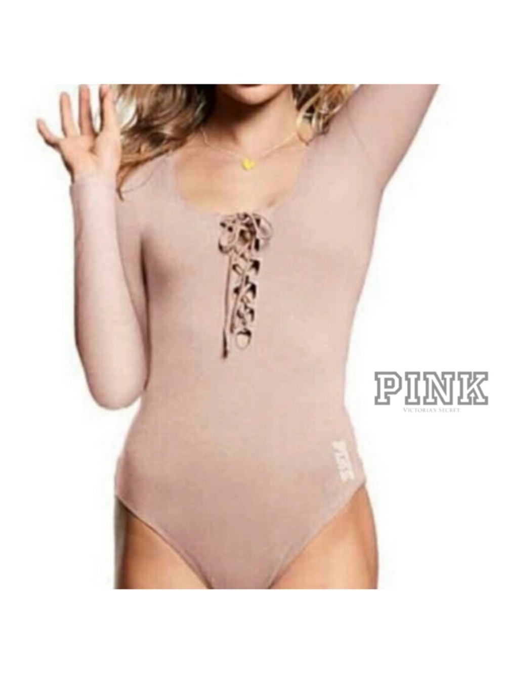 VS PINK Long Sleeve Bodysuit
